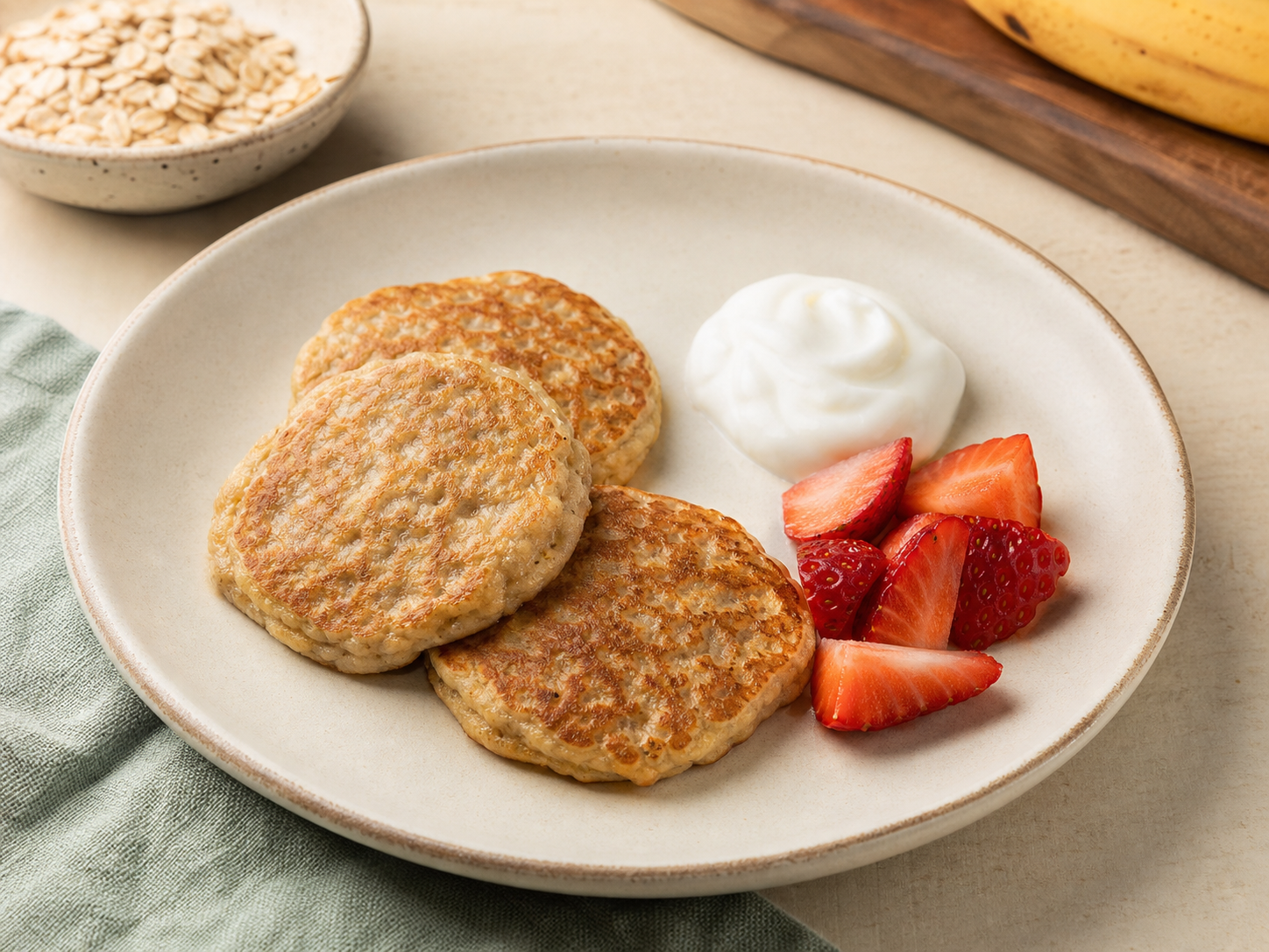Banana Oat Pancakes