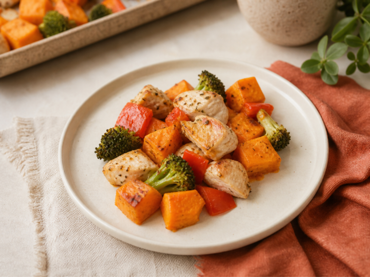Chicken and Sweet Potato Traybake